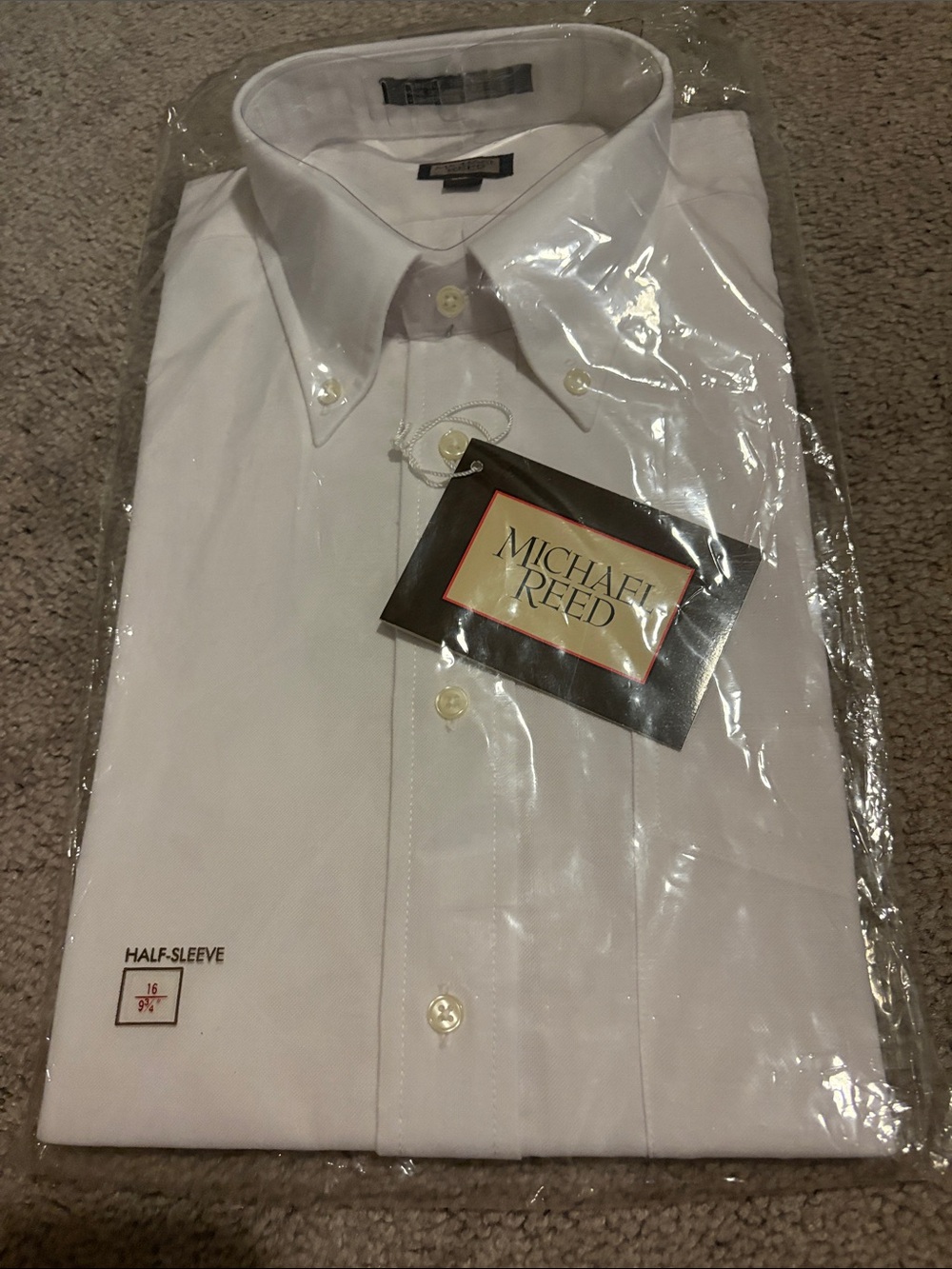 Men's White Dress Shirt - Tailored Half-Sleeve